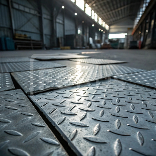 Лист рифленый ромб нержавеющий 2,5 мм AISI 201 ГОСТ 8568-77 г/к